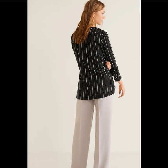 Mango Striped bow blouse - Picture 3 of 8